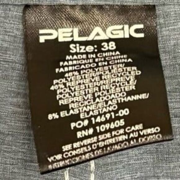 Pelagic Shorts Men’s 38” Waist Blue Gray Polyester Elastane Blend - Picture 7 of 12